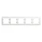 GLOSSA Рамка горизонтальная 5 постов белая