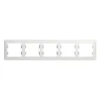 GLOSSA Рамка горизонтальная 5 постов белая