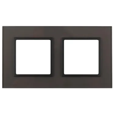 Рамка на 2 поста, стекло, Эра Elegance, серый+антр, 14-5102-32