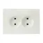 Валенсия лицевая панель розетка 2-местной б/з 10А жемчуг с защ. штор.