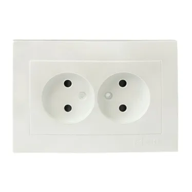 Валенсия лицевая панель розетка 2-местной б/з 10А жемчуг с защ. штор.