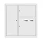 Щит этажный 2 кв. RAL9003 со слаботочным отсеком слева (1000х950х160) PROxima