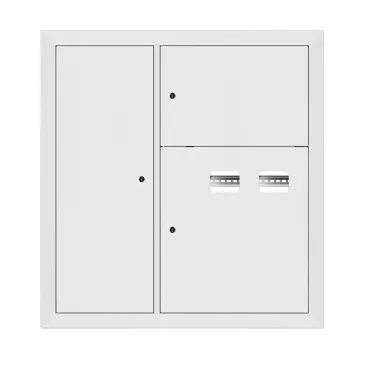 Щит этажный 2 кв. RAL9003 со слаботочным отсеком слева (1000х950х160) PROxima