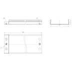 Лоток неперфорированный 50х100х3000-0,55мм