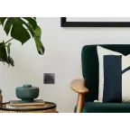 ETIKA Выключатель двухклавишный автоматические клеммы 10 AX 250 В антрацит