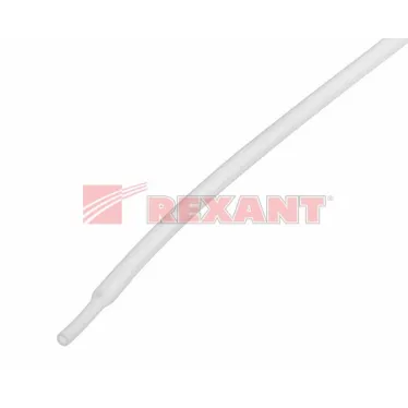 Термоусаживаемая трубка 2,0 1,0 мм, белая, упаковка 50 шт. по 1 м, REXANT