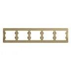 GLOSSA Рамка горизонтальная 5 постов титан