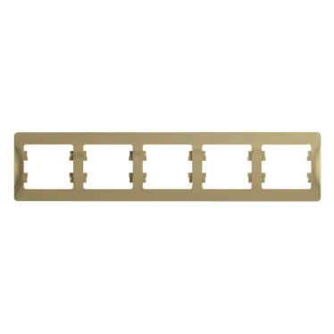 GLOSSA Рамка горизонтальная 5 постов титан