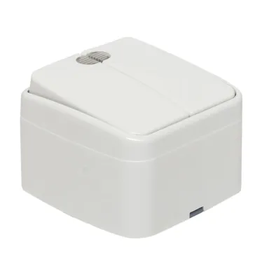 Выключатель Минск двухклавишный ОП 10А с индикатором белый