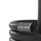 Труба двустенная ПНД гибкая для кабельной канализации д.160мм с протяжкой SN6 в бухте 50м цвет черный