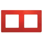 ETIKA Рамка 2 поста красная