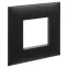 Avanti Рамка ARTLEBEDEV Черный матовый 2 модуля