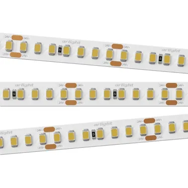 Лента RT-A168-10mm 24V Warm2700 CRI98 (17 W/m, IP20, 2835, 5m) (, Открытый)