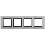 Рамка на 4 поста, металл, Эра Elegance, сталь+антр, 14-5204-41