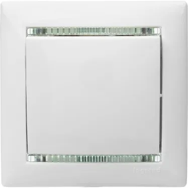 Выключатель одноклавишный, в рамку, белый