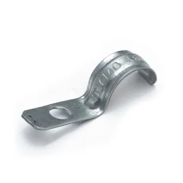 Скоба металлическая однолапковая усиленная противопожарная СМОУ d16-17 мм отв. d 6,5 мм (100 шт/уп)