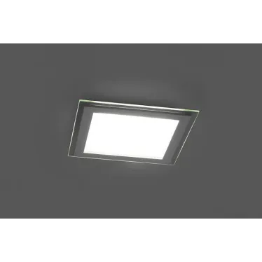 Светильник светодиодный ДВО-18w 4000K 1120Лм квадратный со стеклом белый