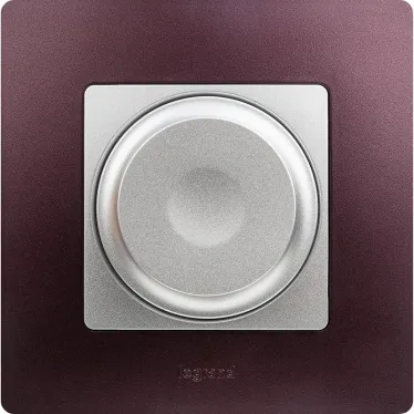 ETIKA Светорегулятор поворотный без нейтрали 300Вт алюминий