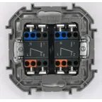 Переключатель модульный двухклавишный - INSPIRIA -10 AX - 250 В~ - алюминий
