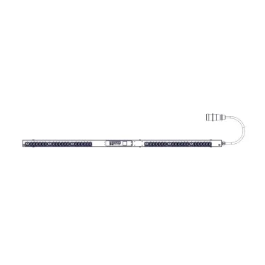 Блок распределения питания Uniprom. управляемый. 0U. 240В. 1Ф. 16A. 36xC13 6xC19. 3м кабель. IEC309
