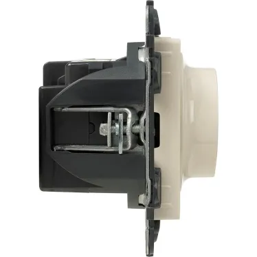 Valena LIFE Светорегулятор с поворотной ручкой универсальный 300Вт без нейтрали С лицевой панелью Слоновая кость