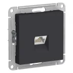 ATLASDESIGN РОЗЕТКА компьютерная RJ45, кат. 6A, механизм, КАРБОН