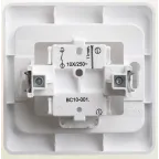 ЭТЮД Выключатель одноклавишный скрытый белый сх.1