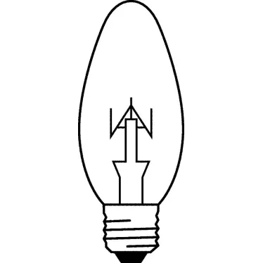 Лампа накаливания декоративная ДС 40вт B35 230В E27 (свеча) Osram
