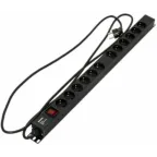 Блок розеток 12 розеток Schuko 16 A с выключателемкабель пит