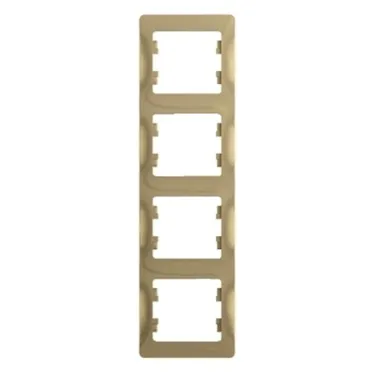 GLOSSA Рамка 4 поста вертикальная титан