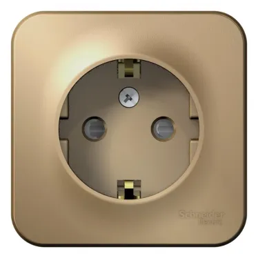 BLANCA розетка наружная с заземлением со шторками, 16А, 250В, титан