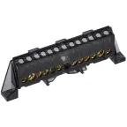 TEKFOR Шина N ноль в комбинированном DIN-изоляторе Стойка 8х12-(6+6)-Ч IEK