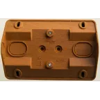 ЭТЮД Розетка угловая двойная открытой установки без заземления без шт. 16А 250B, бук