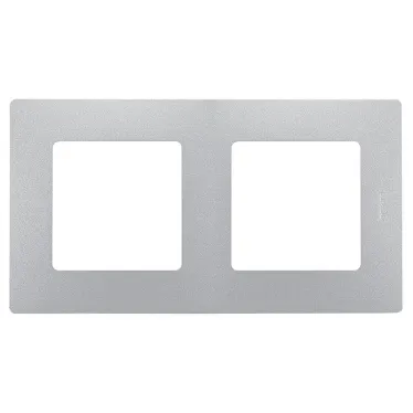 ETIKA Рамка 2 поста алюминий