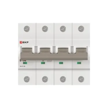 Автоматический выключатель ВА 47-125 4P 100А (D) 15кА PROxima