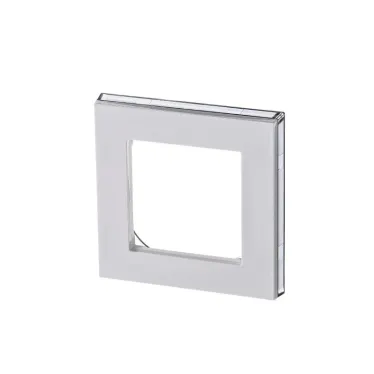 Рамка Levit 1 пост белый / дымчатый чёрный