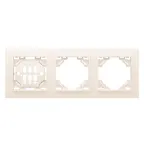 Рамка трехместная горизонтальная бежевый Минск