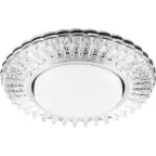 Светильник ДВО-15w GX53 без лампы со светодиодной подсветкой 4000К прозрачный хром