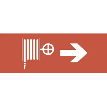 Этикетка самоклеющаяся 200х60мм Пожарный кран/стрелка направо DPA/DBA INFO-DBA-011