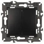 Выключатель двойной, 10АХ-250В, Эра Elegance, шампань,14-1104-04