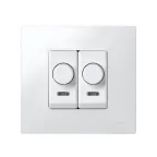 Регулятор напр.электронн. узкий (лампы накал., галог.-40-500Вт/галог.с электрон.тр.-350Вт), белый