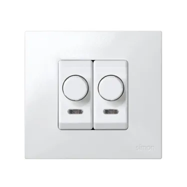 Регулятор напр.электронн. узкий (лампы накал., галог.-40-500Вт/галог.с электрон.тр.-350Вт), белый