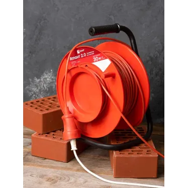 Удлинитель на катушке ''Атлант 2.0'' 1 гнездо 30м без заземления ПВС 2*0,75 6А/1,3кВт PROxima