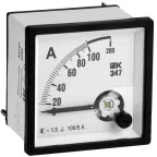Амперметр Э47 100/5А 72х72 AC включение через трансформатор (класс точности 1.5)