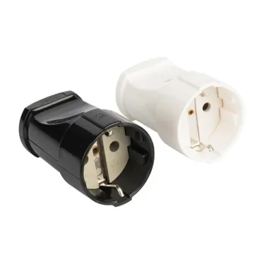 Штепсельное гнездо с заземлением белое 16А 250В