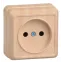 ОКТАВА Розетка без крышки наружная сосна 10А