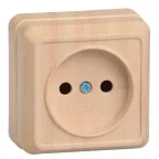 ОКТАВА Розетка без крышки наружная сосна 10А