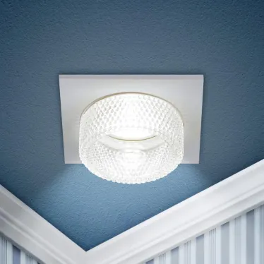 Светильник встраиваемый декоративный DK110 WH/CL MR16 GU5.3 белый прозрачный