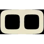 Valena ALLURE Рамка 2 поста слоновая кость универсальная