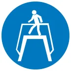 Знак M 12 ''Переходить по надземному переходу'' ф200 мм, пластик ГОСТ Р 12.4.026-2001